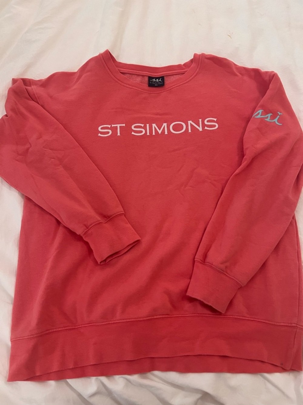 ST SIMONS Coral Crewneck Sweatshirt - Women's Casual Pullover
